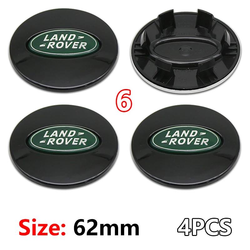 4Pcs 62mm For Land Rover Car Styling Car Wheel Center Hub Cap Covers Badge Range Rover L322 L405 Freelander Discovery SVR Evoque wsvz7