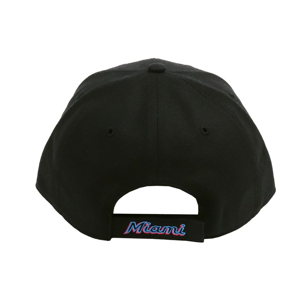 47 Cap Major League Baseball MVP Hat Brand MLB Street Unisex Miami Marlins Black Free Size [47 Brand] Мужская Женская B-MVP28WBVRP-BKC