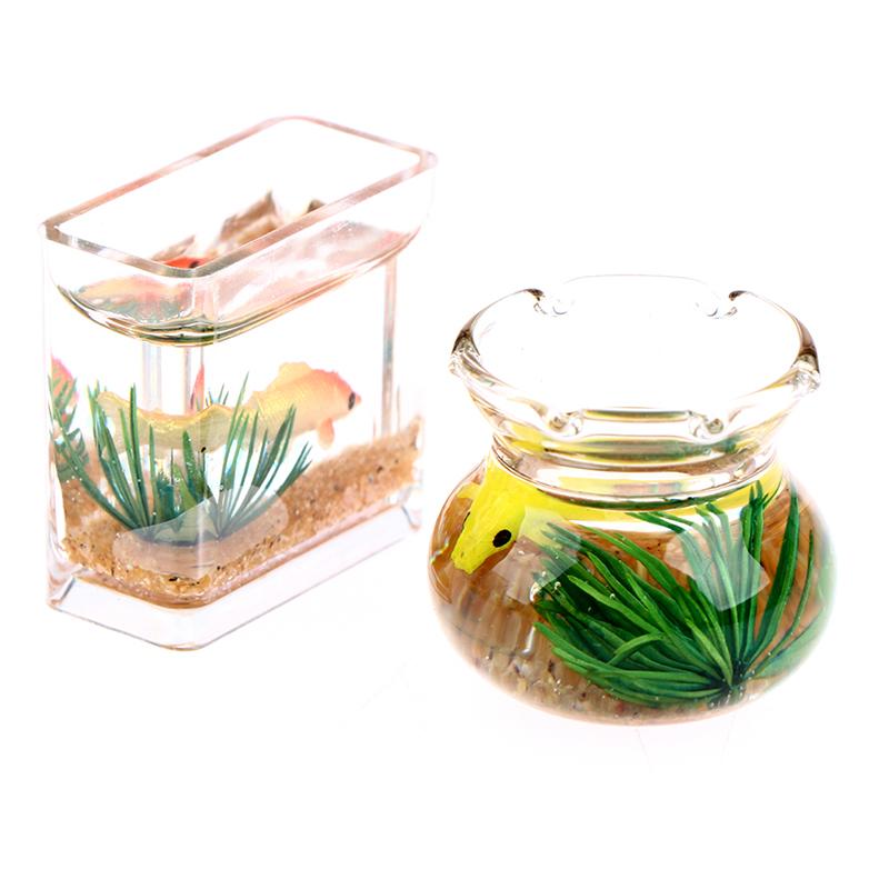 Кукольный домик миниатюрный стеклянный аквариум чаша аквариум кукольный дом домашний орнамент игрушка
