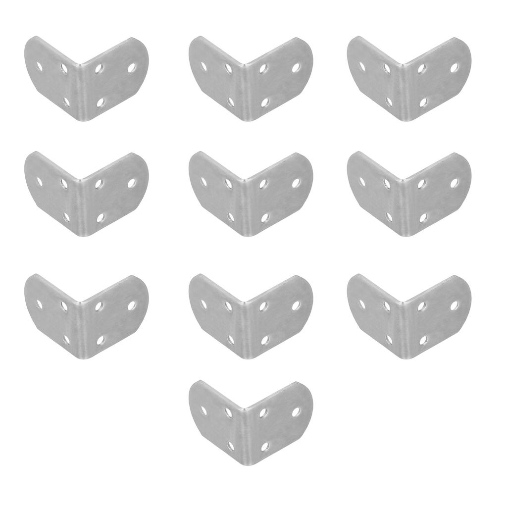 10 шт. Угловой кронштейн из нержавеющей стали, утолщенный, угловой соединитель для полки, мебелиS