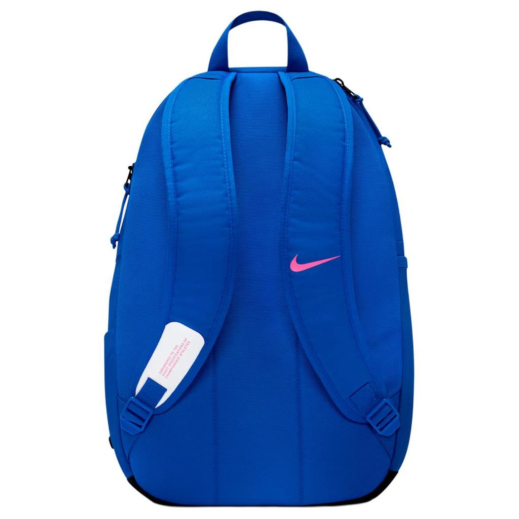 Nike Рюкзак Academy 30 л, спортивный принт, полиэстер/нейлон, унисекс, гоночный синий/светло-синий/розовый, DV0761-458