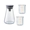 HARIO 3 Piece Heat Resistant Glass Pitcher Beaker Glass Set CTPBGLO