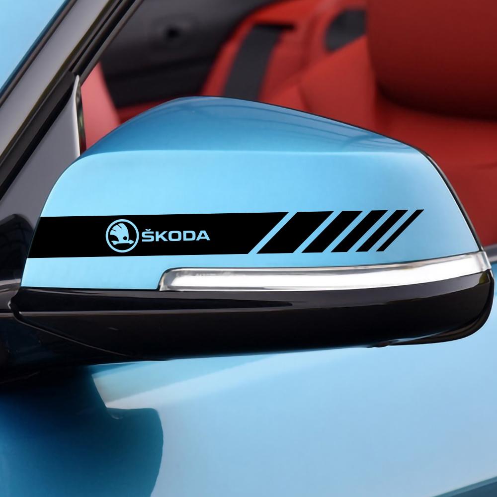 njxsy9 2PCS Car Styling Body Stripes Both Side Door Side Skirt Stickers For Skoda Octavia Fabia Kamiq Kapoq Kodiaq Rapid SCALA Superb