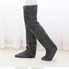 Осенние и зимние женские наколенники теплые носки однотонные теплые толстые чулки