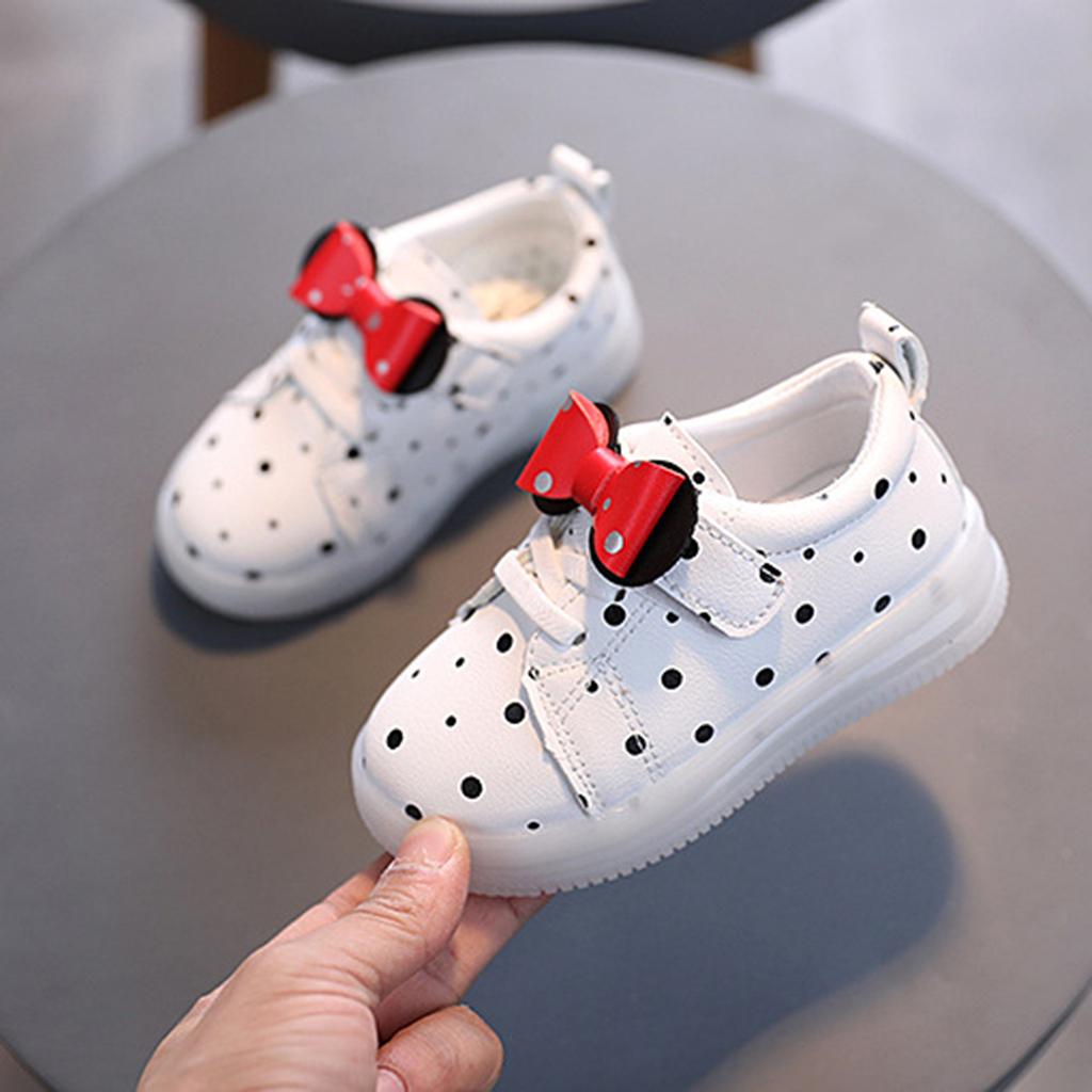 Детская светящаяся обувь с бантами для малышей