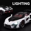 1:24 Senna 720S Sports Car Toy Model Alloy Diecast Light Music Miniature Supercar Doors Opened Models Boys Favourite Gifts Toys