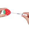 Clip Fruit Accessories Flower Cartoon Silicone Badge Reel ID Badge Card Clips Colorful Badge Holder