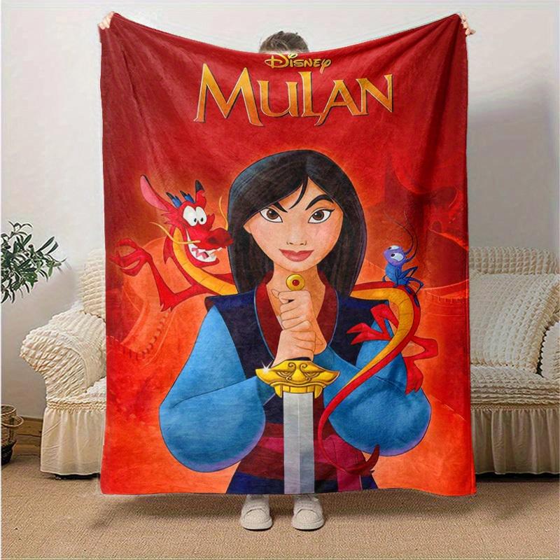 1pc, Disney Mulan Home Decorative Throw Blanket Soft Coverlet for Couch, Bed, Car, Travel, Camping, Office Nap, Gift Idea