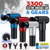 6 скоростей 4 насадки 3300 об/мин Терапевтические массажные пистолеты Массажер для мышц Боль Спорт Массажная машина Расслабление Тело Похудение Облегчение
