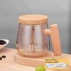 400ML Portable Rotating Stirring Electric Milk Coffee  Glass Water Cup Automatic Stirring Coffee Cup Glass Cup With Handle