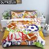 3D Football Duvet Cover Double Queen Full Bedding Set 23pcs Quilt Cover With Zipper Closure King Size Polyester Comforter Cover