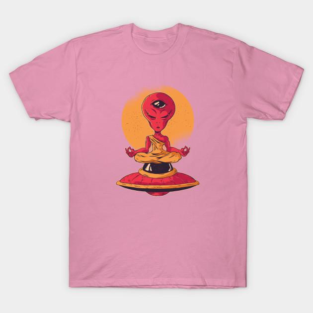 Женская футболка Пришелец Медитация Принт Харадзюку Каваий Футболка Летняя с коротким рукавом Женская футболка Топ