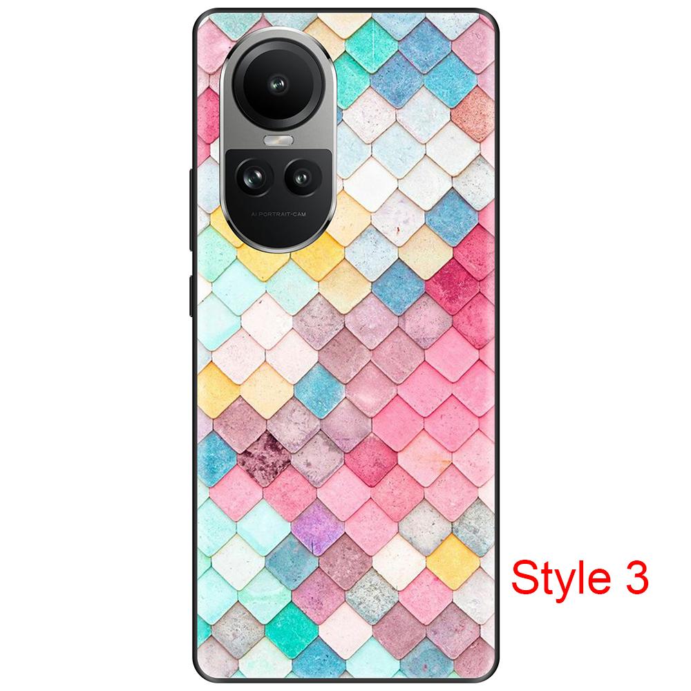 Чехол для Oppo Reno10 Pro 10, роскошный черный на OppoReno10, 6,67 дюйма, полная защита, противоударный силиконовый бампер, мягкий ТПУ