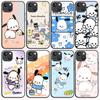 B-55 Pochacco Black Case for Redmi 10A 10C 12C 13C 9A 9C 9T A3X Note 10 9 9S 10S iPhone 11 12 13 14 15 16 X XS Pro Max Mini 7 8 Plus XR