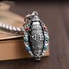 Six Character Mantra Necklace Turquoise Nine Eye Bead Pendant for Men and Women Retro Rotating Pendant