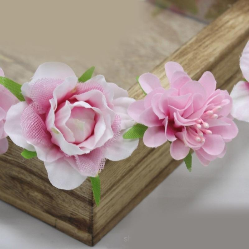 Цветочные повязки на голову Женские Венок из цветов для невесты Свадебный атрибут Цветочные гирлянды Венок Корона Венок для волос Цветочные повязки на голову