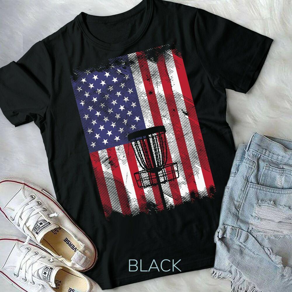 Flag Disc Golf Basket Vintage Frisbee Golfing Sport Golfer Unisex T-Shirt