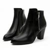 Fashion 2025 New Autumn Ladies Boot Coarse Heeled Outdoor Nonslip Shoe Retro Zipper Fashion Boots Comfort Casual Women's Shoes Botas