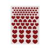 Stickers - Red Hearts with Glitter - Assortment - 72 Units