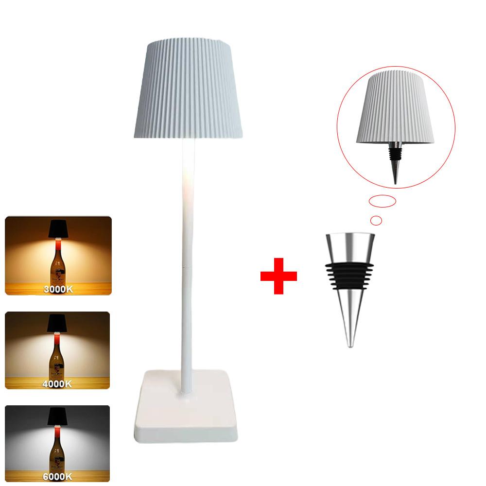 Беспроводная лампа в виде винной бутылки, перезаряжаемая настольная лампа, сенсорное управление, свет винной бутылки с регулировкой яркости, светодиодная настольная лампа, атмосферный ночник