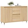VidaXL Buffet, Sideboard with Legs, Storage Cabinet, Living Room Organizer, Interior, Oak 827199