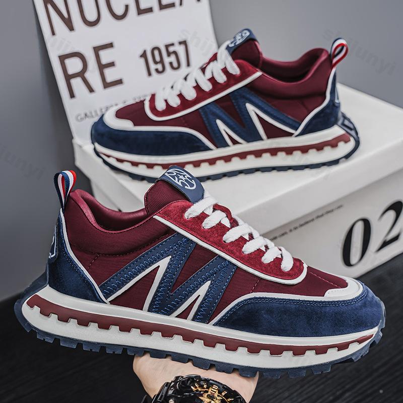 Модная нишевая дизайнерская повседневная обувь с низким верхом для мужчин 2025 Осенний модный тренд Универсальные удобные кроссовки на толстой подошве