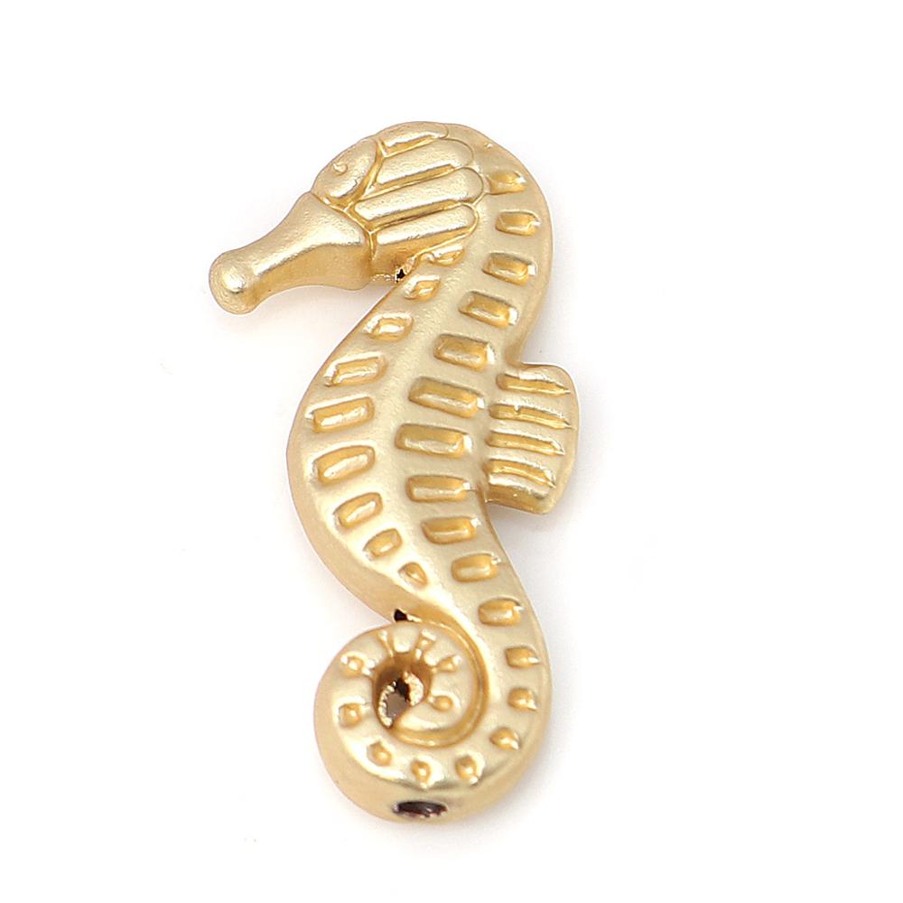 Doreen Box Ocean Jewelry Beads Zinc Alloy Sea Turtle Conch Star Fish Animal Matt Gold Color Accessories for DIY Jewelry, 10 PCs