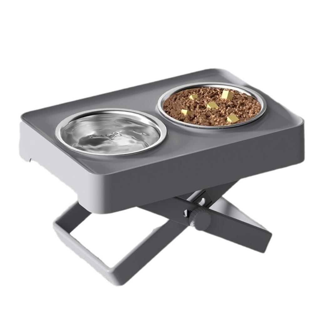 Adjustable Height Neck Protection Dog Bowl Spill-proof Dog Watering Bowl Pet Feeder Bed Room