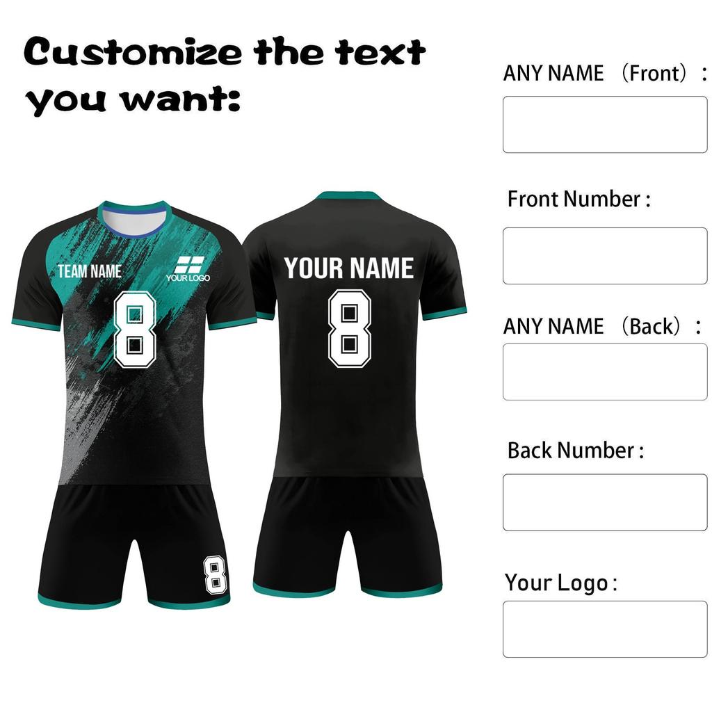 Комплект персонализированных рубашек для мужчин и девочек с именем и номером, футбольные майки на заказ для мальчиков, тренировочный костюм