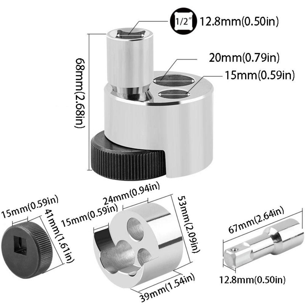 Silver Finish Broken Bolt Extractor Steel Material Headless Screw Extractor Removing Broken Bolts