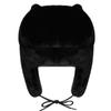Европейская и американская зимняя черная женская ветрозащитная шапка для защиты ушей