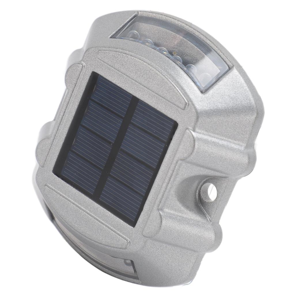 Solar Road Stud Light Aluminum Alloy Solar Powered Outdoor Waterproof Road Markers 6V 1.8W for Step Sidewalk Stair
