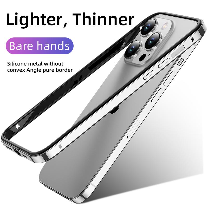 Алюминиевый металлический силиконовый чехол-бампер для Apple IPhone 15 14 Plus 13 Pro Max 12 11 XR XS X 7 8 SE 2022 2020 Бронированный противоударный чехол