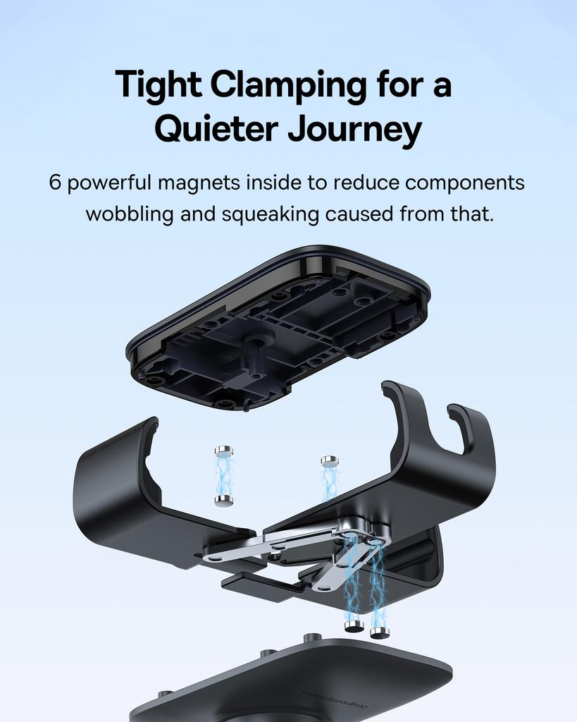 Metal Age 3 Gravity Car Phone Holder For Air Vent Black