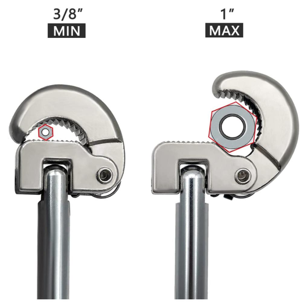 11-дюймовый металлический монтажный ключ для смесителя для раковины, подпружиненные маленькие губки