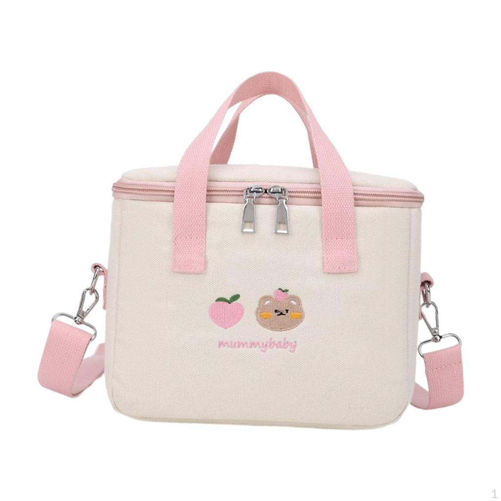 Compact Lunch Storage Bag with Insulated Box for Office and Camping