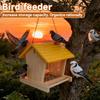 Деревянная кормушка для птиц, вилла во дворе, подвесная влагозащищенная кормушка для птиц для балкона, дикое кормление для привлечения птиц