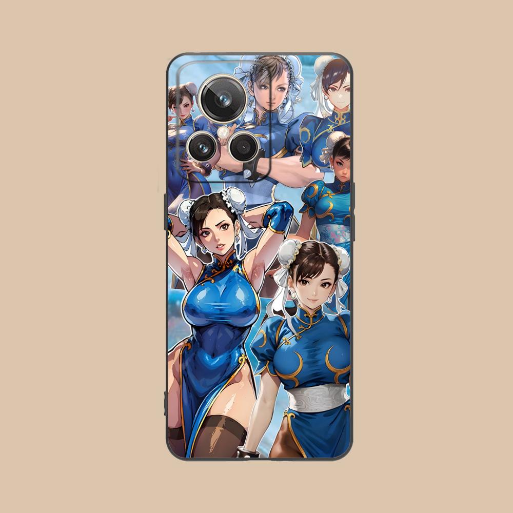 Чехол для телефона Street Fighter Chunli для Realme 15 14 13 12 11 10 9 Pro Plus T i Lite 5G Цветной Печатный Чехол Роскошный Красивый Чехол