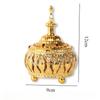 Творческая золотая полая металлическая курильница для благовоний в ближневосточном арабском стиле, настольная курильница, без индивидуальной доставки благовоний