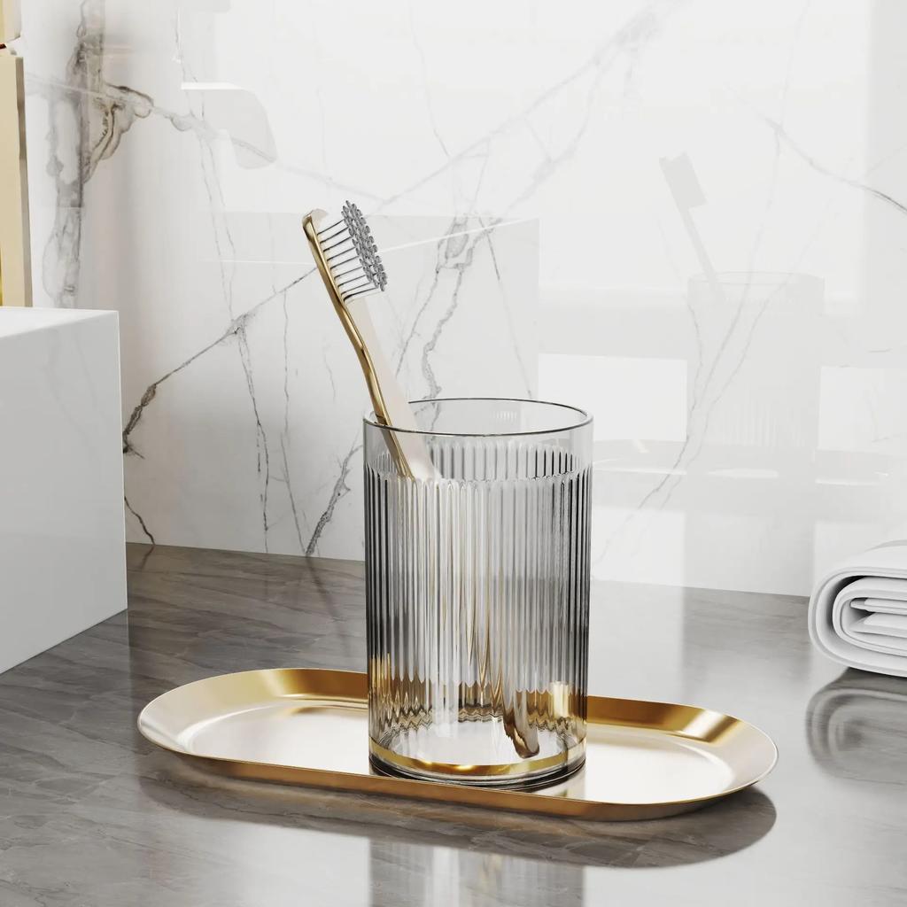 Легкая роскошная прозрачная чашка для ополаскивания полости рта, высокая красота, бытовая, пара, большая емкость для хранения зубных щеток, мытье и чистка зубов