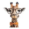 Painted Fun Wearing Glasses Giraffe Glass Window Beautify Decorative Wall Stickers Electrostatic Uv
