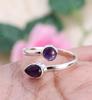 Amethyst Gemstone Ring, Solid Ring, 925 Sterling Silver, Birthstone Ring, Handmade Ring, Silver Charm Jewelry