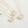 Личность Золотой Цвет Нержавеющая Сталь Раковины Морских Гребешков Подвеска Ожерелье Для Женщин Шарм Летняя Пляжная Вечеринка Ювелирный Подарок