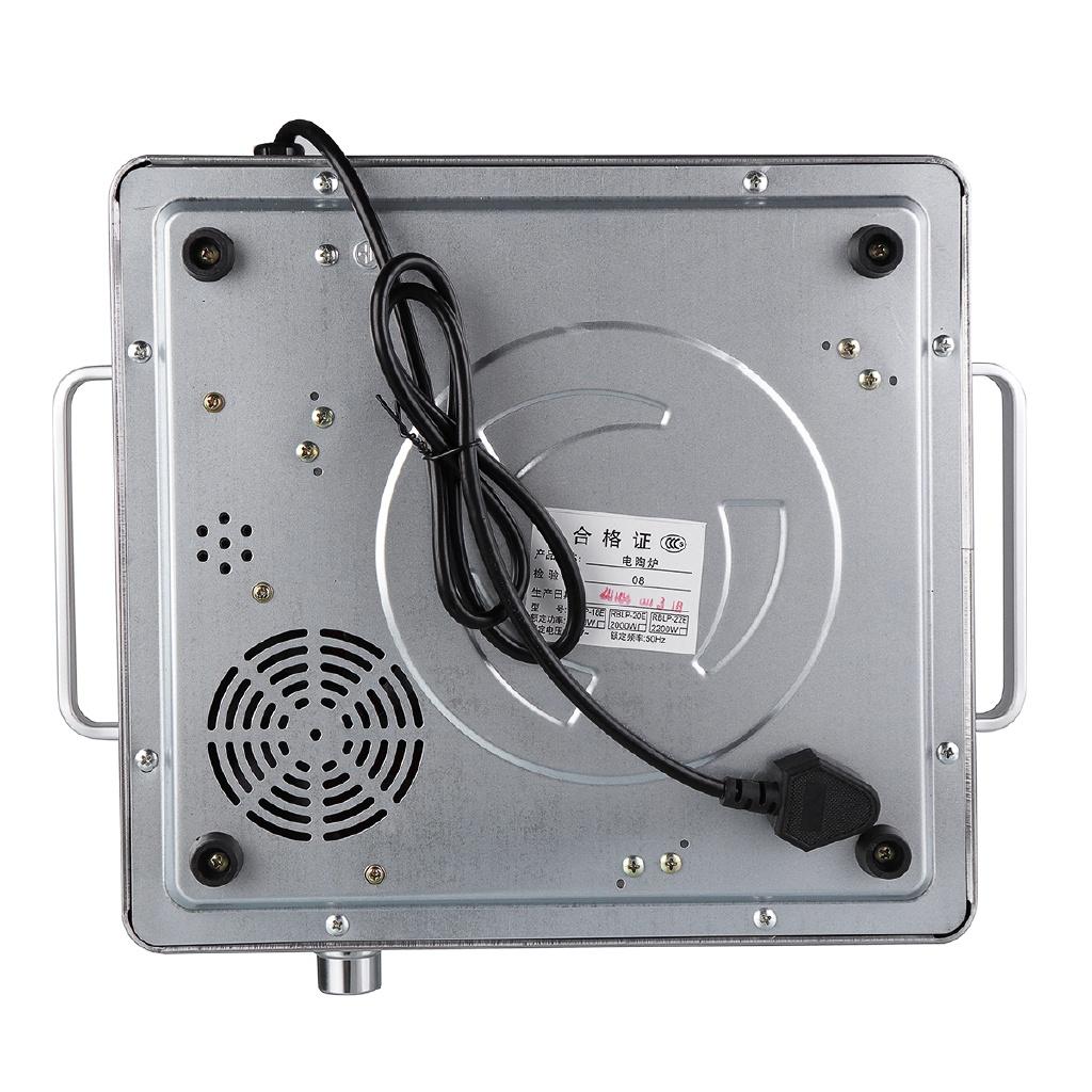 Электрическая индукционная плита 2200 Вт Варочная панель Кухонная конфорка Портативная Домашняя Настольная плита Кухонный прибор Инструменты для приготовления пищи 30X28X5см