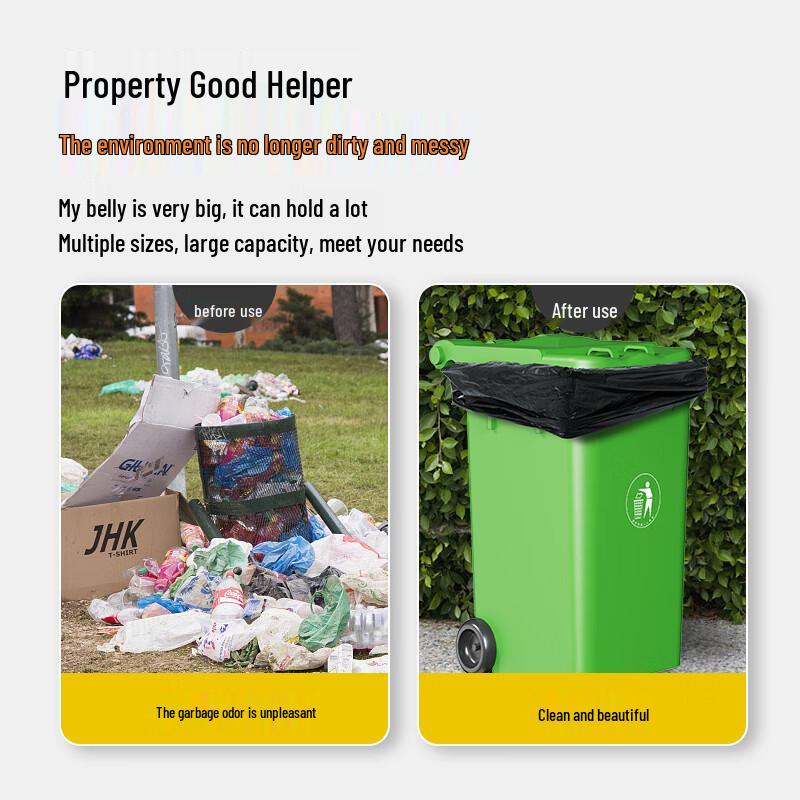 Сверхбольшие черные мусорные мешки с плоским дном Bendit