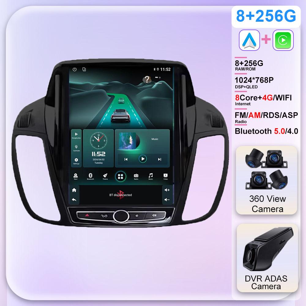 9,7-дюймовый Android для Ford KUGA C-max Escape 2013 - 2015 Автомагнитола Авто Мультимедийный Плеер GPS Навигация Carplay 5G WIFI Не 2Din