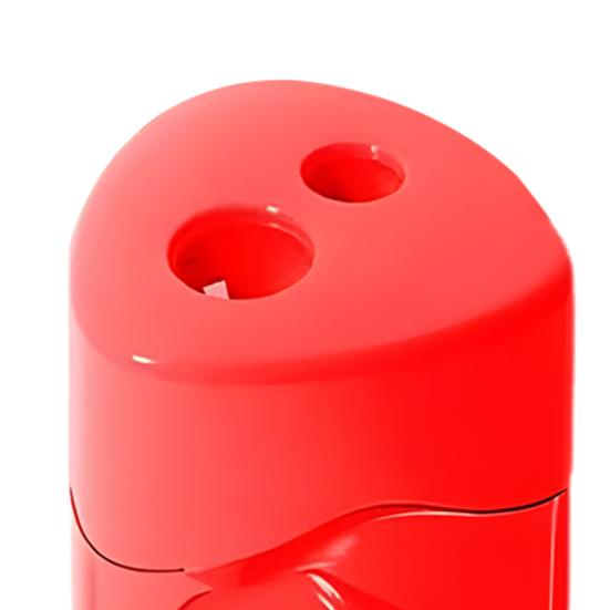 4Pcs Dual Hole Pencil Sharpeners for Kids Students Transparent Scratch Box Sharpener Portable Manual Sharpener for School Office Home