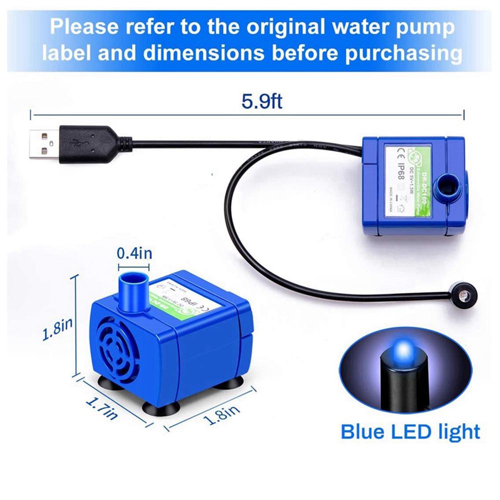 Компактный насос для питьевого фонтанчика домашних питомцев 10*7см