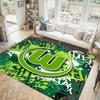 VfL Wolfsburg FC Design Crystal Velvet Carpet Cozy Non?Slip Printed Rug For Bedroom Living Room Entrance