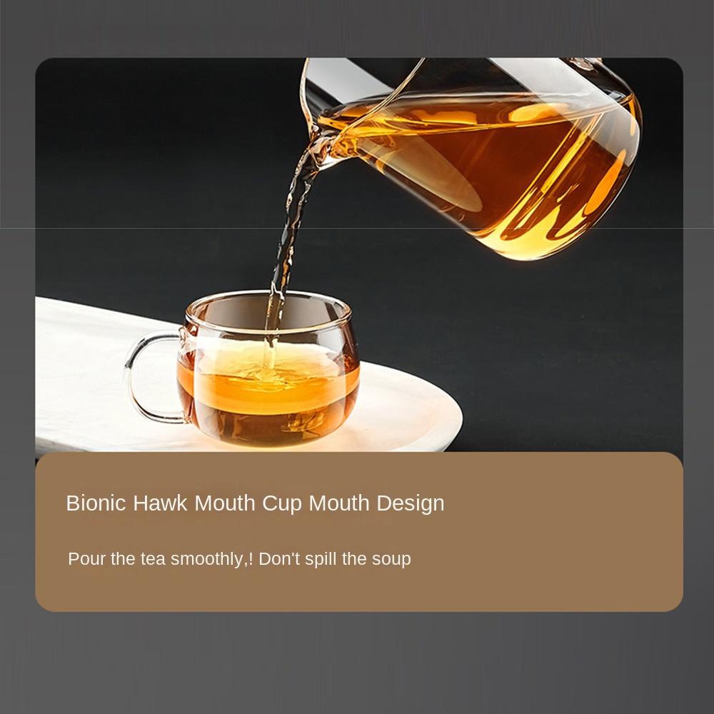 Glass Filter Glass Teapot with Filter Heat-resistant Clear Tea Pitcher Food Grade Fair Cup Teaware